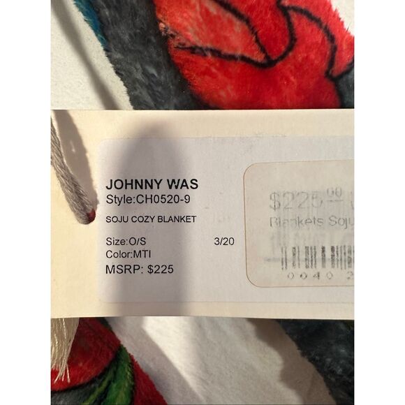 Johnny Was Cozy Sojo Blanket Drawstring Bag Floral Cozy Plus Boho, NWT - Picture 6 of 11